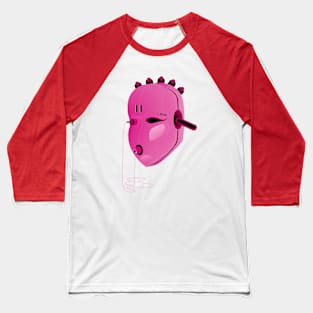 Cyber Mask Plug AI Cyborg Pink Future Gift Funny Baseball T-Shirt